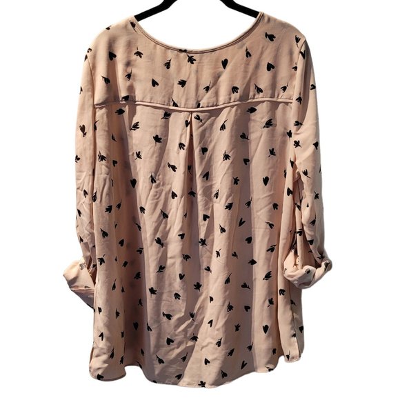 Large Reitmans Pink & Black Buttoned Hi-Lo Tunic - Picture 2 of 8